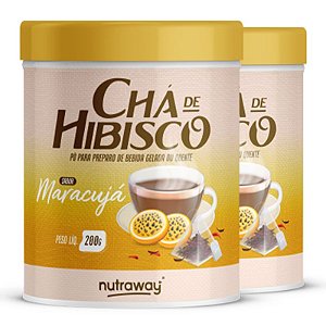 Kit 2 Chá De Hibisco Maracujá Nutraway 200g