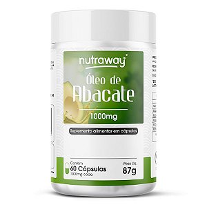 Óleo De Abacate Nutraway 1000mg 60 cápsulas