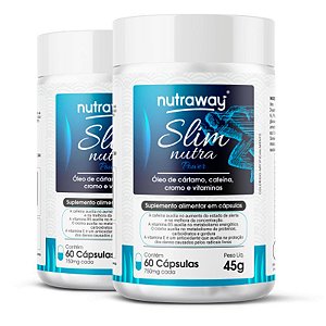 Kit 2 Slim Nutra Termogênico Homem Nutraway 60 cápsulas