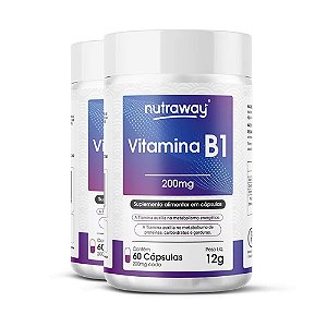 Kit 2 Vitamina B1 Nutraway 60 cápsulas