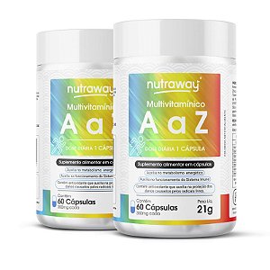 Kit 2 Multivitamínico A A Z Nutraway 350mg 60 cápsulas