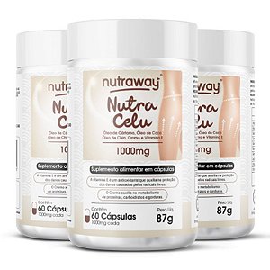 Kit 3 Nutra Celu 1000mg Nutraway 60 cápsulas