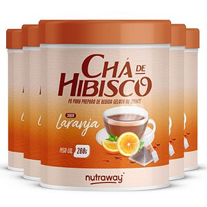 Kit 5 Chá De Hibisco Laranja Nutraway 200g