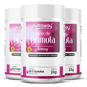 Kit 3 Óleo De Prímula Nutraway 500mg 60 cápsulas