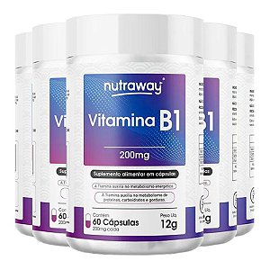 Kit 5 Vitamina B1 Nutraway 60 cápsulas