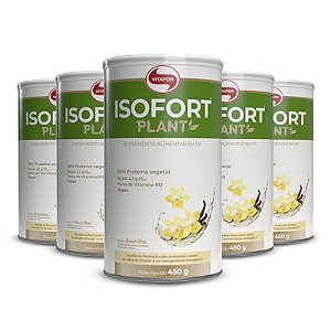 Whey Protein Vitafor Vegano Isofort Plant 450g Baunilha Kit 05 Und