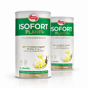 Kit 2 Isofort Plant Vitafor 450g Baunilha