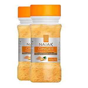 Kit 2 Ginger Organic Powder Naiak 45g