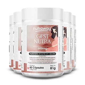 Kit 5 GestNutra Suplemento Vitamínico e Mineral Nutraway 60 cápsulas