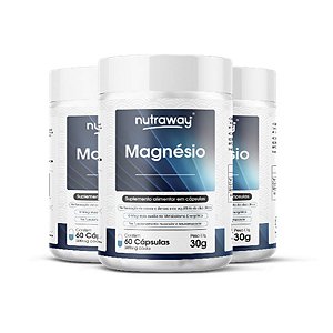 Kit 3 Magnésio Quelato Nutraway 60 comprimidos