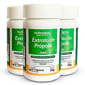 Kit 3 Extrato De Própolis Verde Nutraway 60 cápsulas