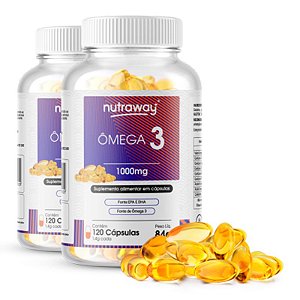 Kit 2 Ômega 3 1g Nutraway 120 cápsulas