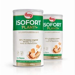 Kit 2 Isofort Plant Vitafor 450g Paçoca