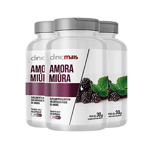 Kit 3 Amora Miura 500mg ClinicMais 60 cápsulas 30g