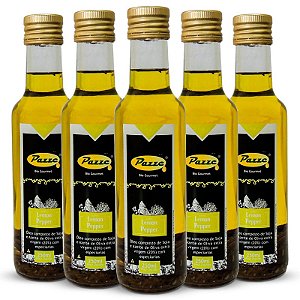 Kit 5 Óleo Saborizado Lemon Pepper Pazze 250ml