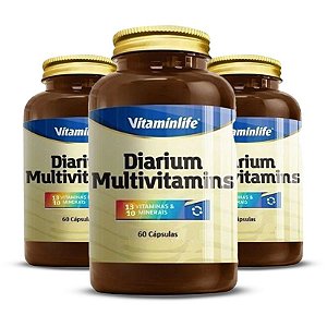 Kit 3 Diarium Multivitamins Vitaminlife 60 cápsulas