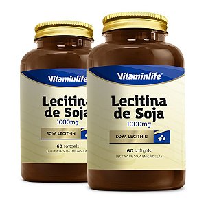 Kit 2 Lecitina De Soja Vitaminlife 60 cápsulas