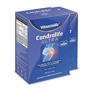 Kit 2 Condrolife Ultra Vitaminlife 30 cápsulas