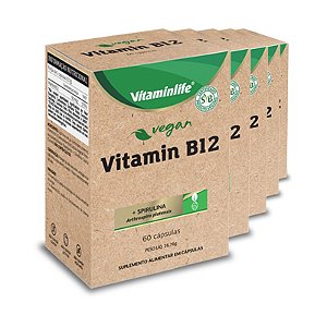 Kit 5 Vitamin B12 VitaminLife 60 cápsulas Veganas