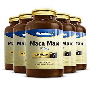 Kit 5 Maca Max Vitaminlife 90 cápsulas