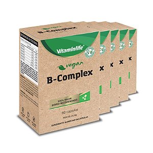 Kit 5 B Complex VitaminLife 60 cápsulas Veganas