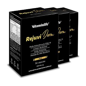 Kit 3 Rejuvi Derm Vitaminlife 30 cápsulas