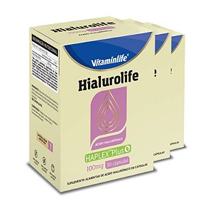 Kit 3 Hialurolife Vitaminlife 30 cápsulas