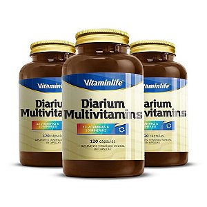 Kit 3 Diarium Multivitamins Vitaminlife 120 cápsulas