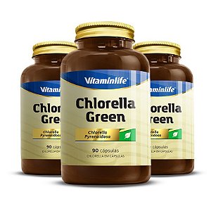 Kit 3 Chlorella Green Vitaminlife 90 cápsulas