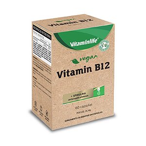 Vitamin B12 VitaminLife 60 cápsulas Veganas