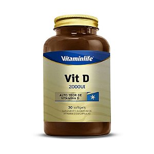 Vit D 2000 UI Vitaminlife 30 cápsulas