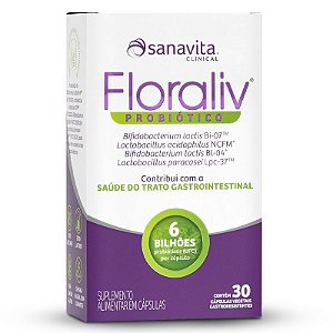 Floraliv Probiótico Sanavita 30 cápsulas vegetais