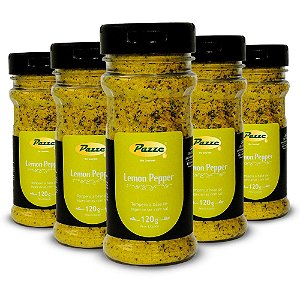 Kit 5 Tempero Lemon Pepper Pazze 120g