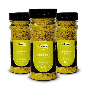 Kit 3 Tempero Lemon Pepper Pazze 120g