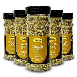 Kit 5 Tempero de Cebola, alho e salsa Pazze 50g