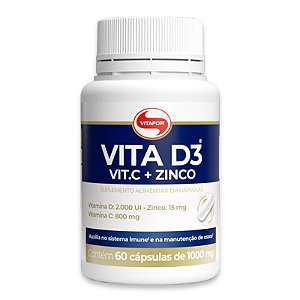 Vita D3 + C + Zinco Vitafor 60 cápsulas