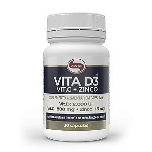 Vita D3 + C + Zinco Vitafor 30 Cápsulas