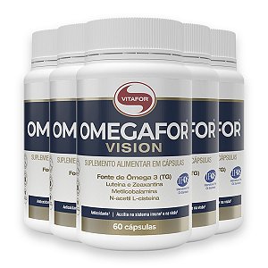 Kit 5 Omegafor Vision Vitafor 60 Cápsulas
