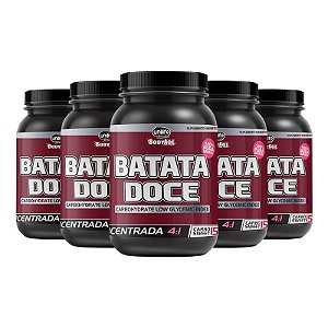 Kit 5 Batata Doce Roxa Farinha Concentrada 4:1 100% Pura Unilife 1kg