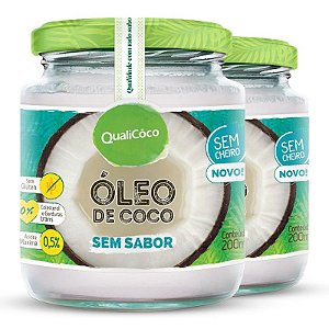 Kit 2 Óleo de Coco Sem sabor 200ml Qualicôco