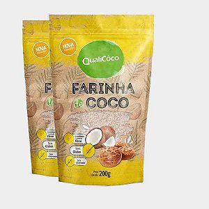 Kit 2 Farinha de coco Qualicôco 200g