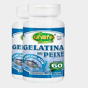 Kit 2 Gelatina de Peixe 60 cápsulas Unilife