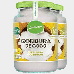 Kit 2 Gordura de Coco Pote 400g Qualicôco