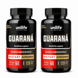 Kit 2 Guaraná Unilife 120 Cápsulas