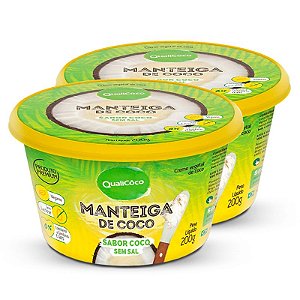 Kit 2 Manteiga de Coco Natural Qualicoco 200g