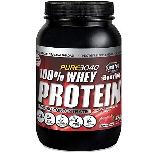 Whey Protein Concentrado Pro80 900g Morango Unilife