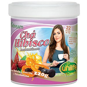 Chá de hibisco solúvel 220g Unilife