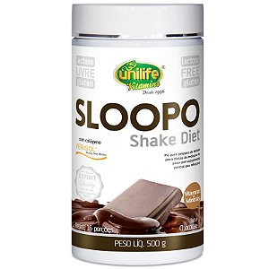 Sloopo Shake Diet Sem Lactose com Colágeno Verisol 400g Chocolate Unilife