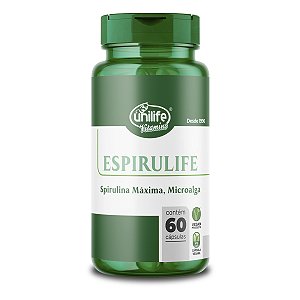 Spirulina 500mg Espirulife Unilife 60 cápsulas