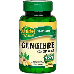 Gengibre com Chá Verde 120 comprimidos Unilife